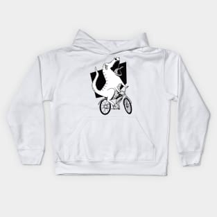 Funny bike dinosaur Kids Hoodie